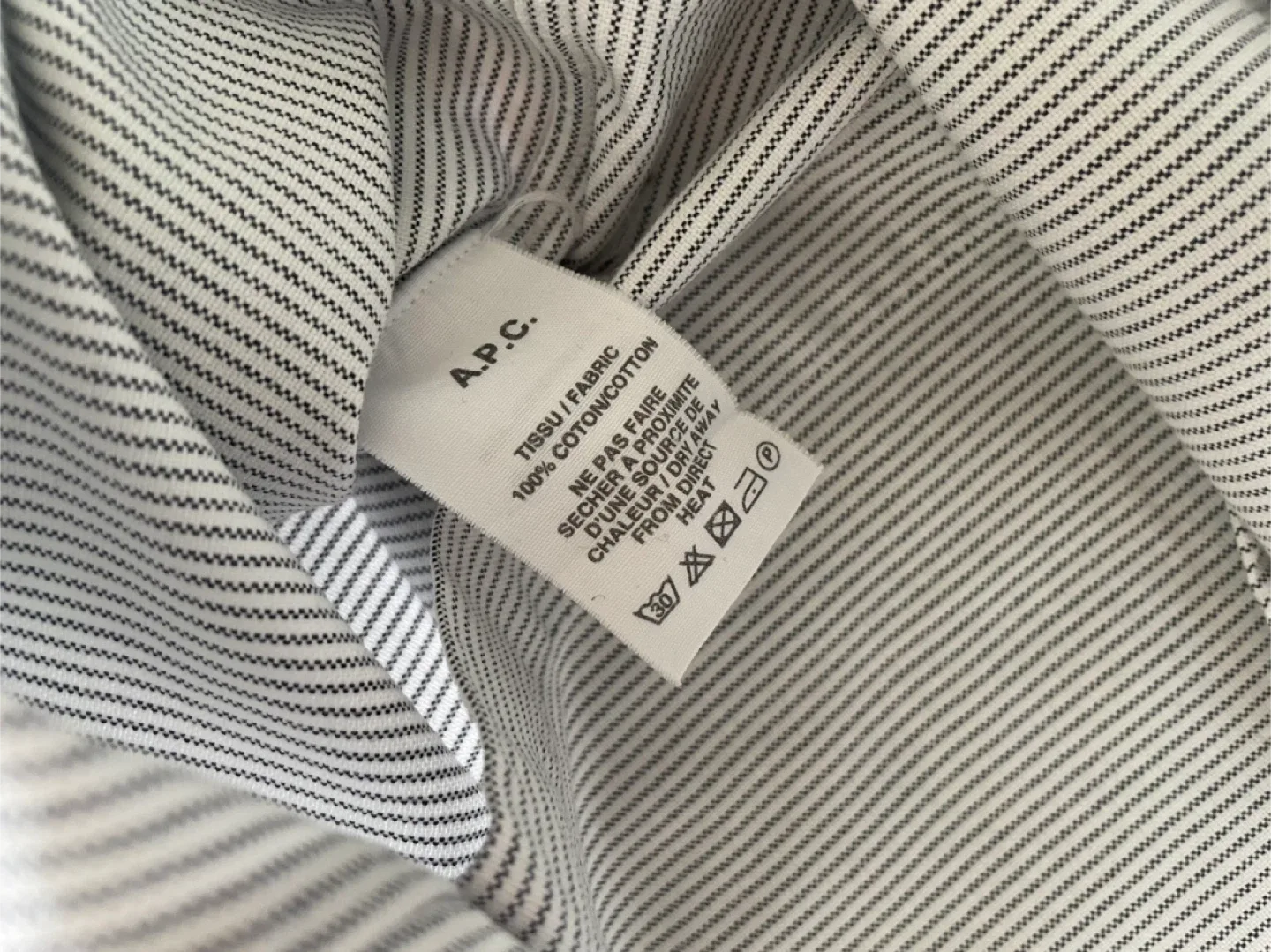 A.P.C. Striped Button-Down Shirt - Size S #Cleanout image indicator(7)
