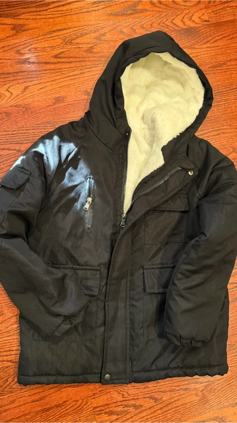 Black Winter Jacket Size 11-12Y
