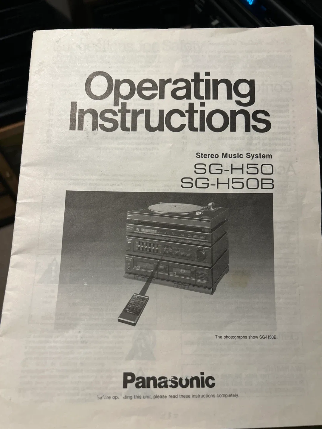 Panasonic SG-H50B Stereo Music System image indicator(4)