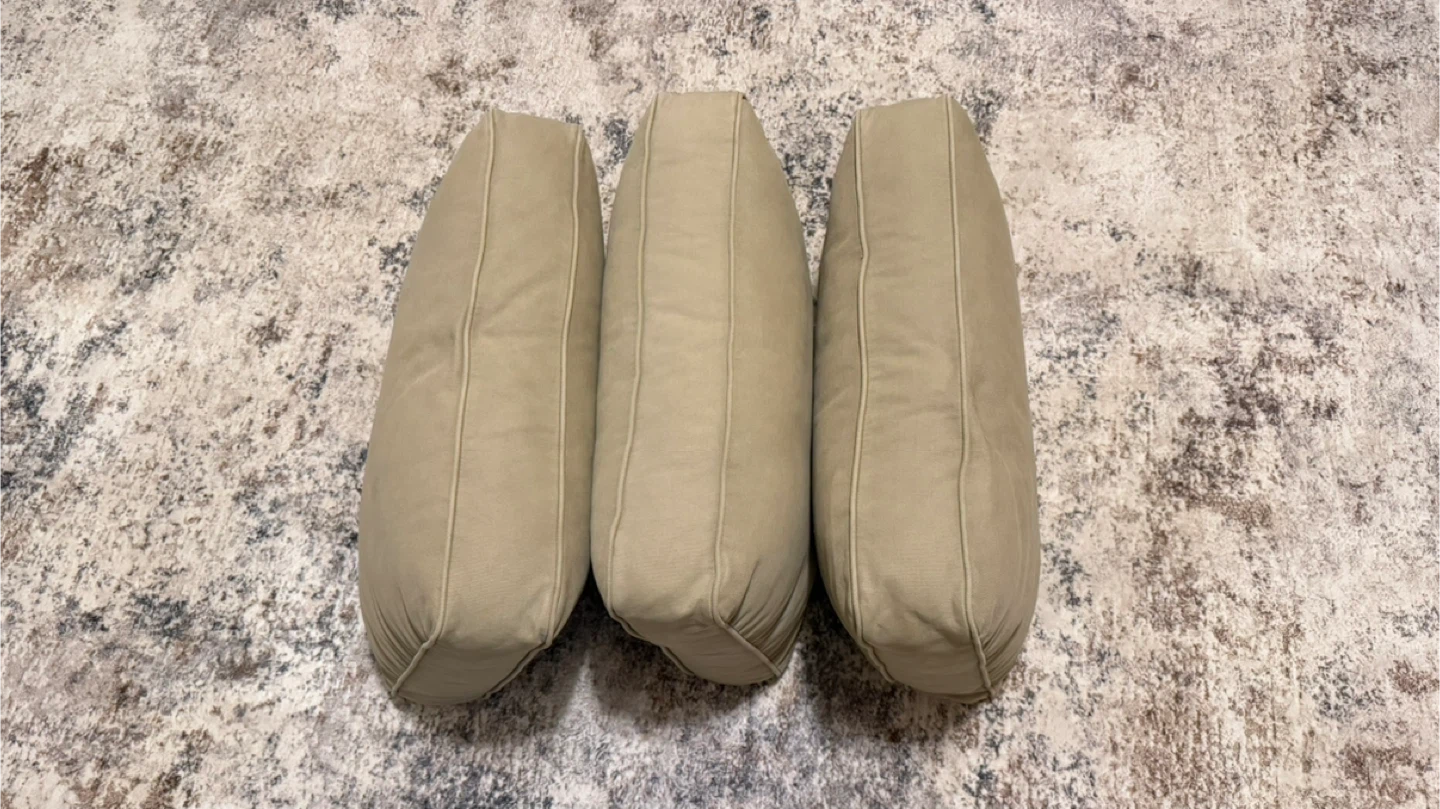 Three Beige Throw Pillows - photo 2