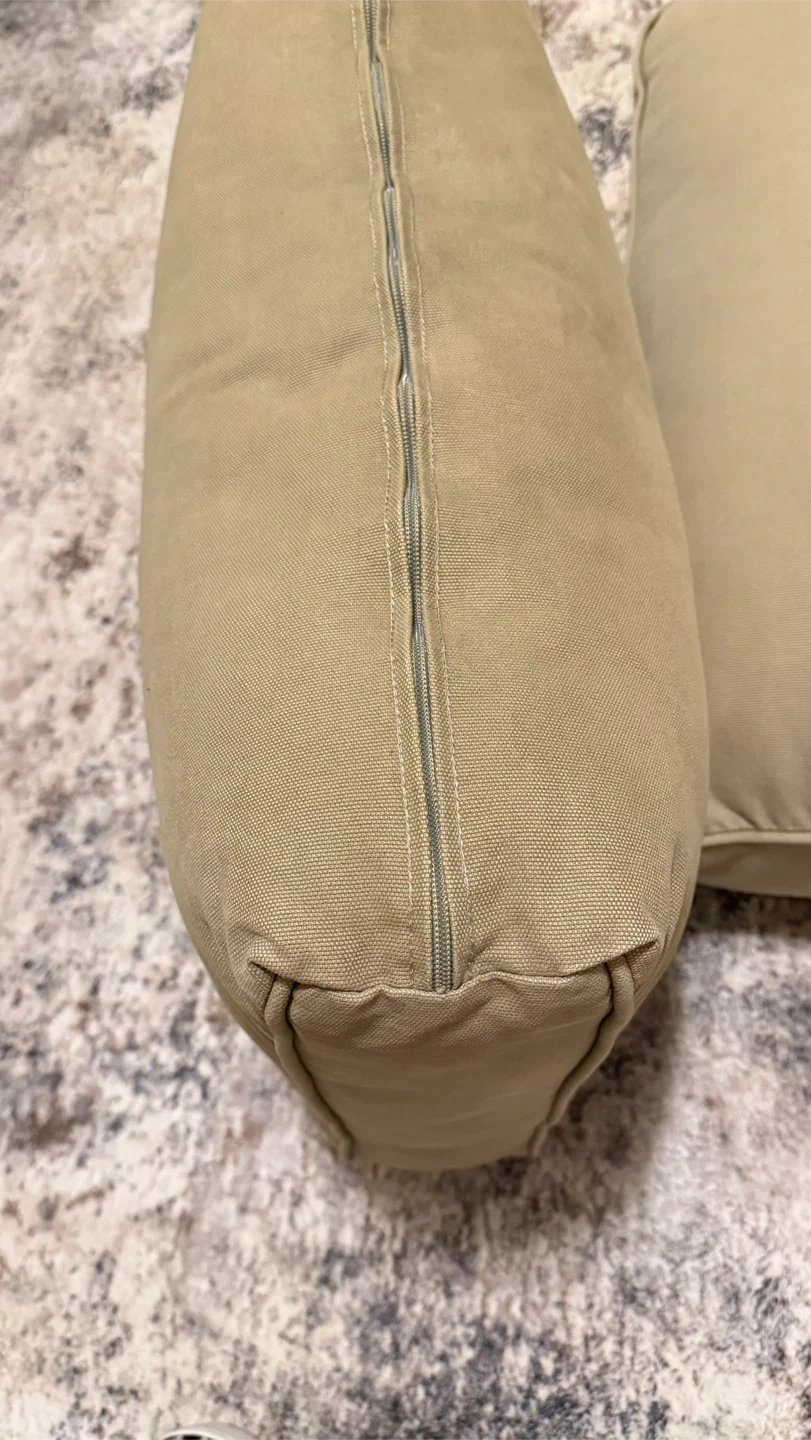 Three Beige Throw Pillows - photo 3
