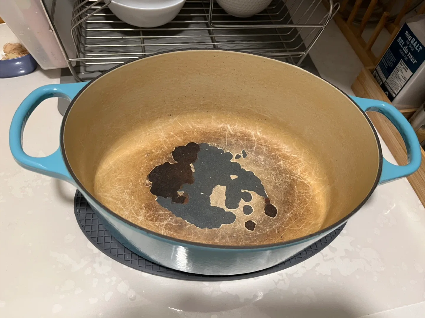 Le Creuset Dutch Oven Lid 29 5 QT or 4.7 L Color-Sage - $30 image indicator(3)