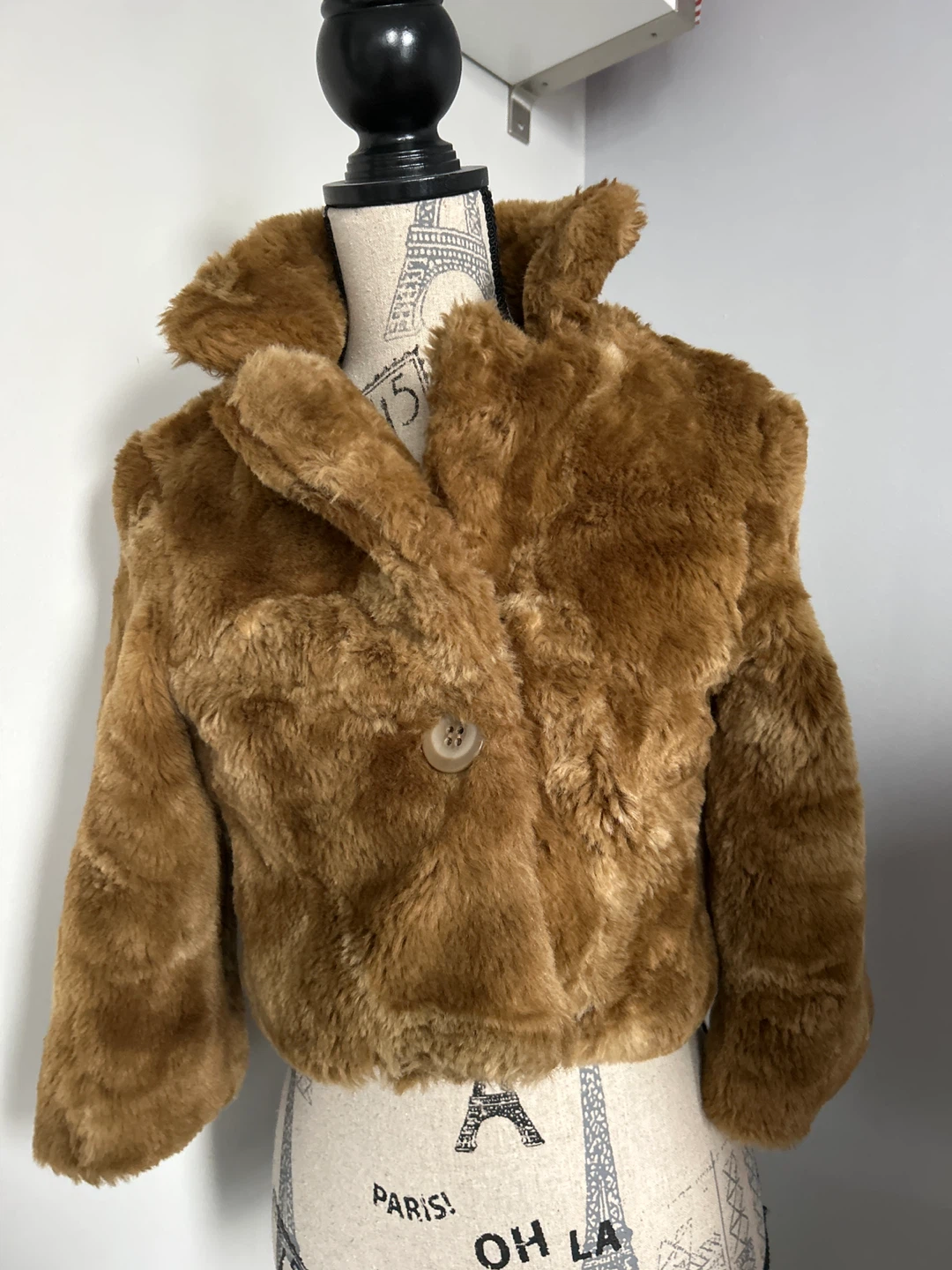Zara Basic Brown Faux Fur Jacket - Size S #cleanout