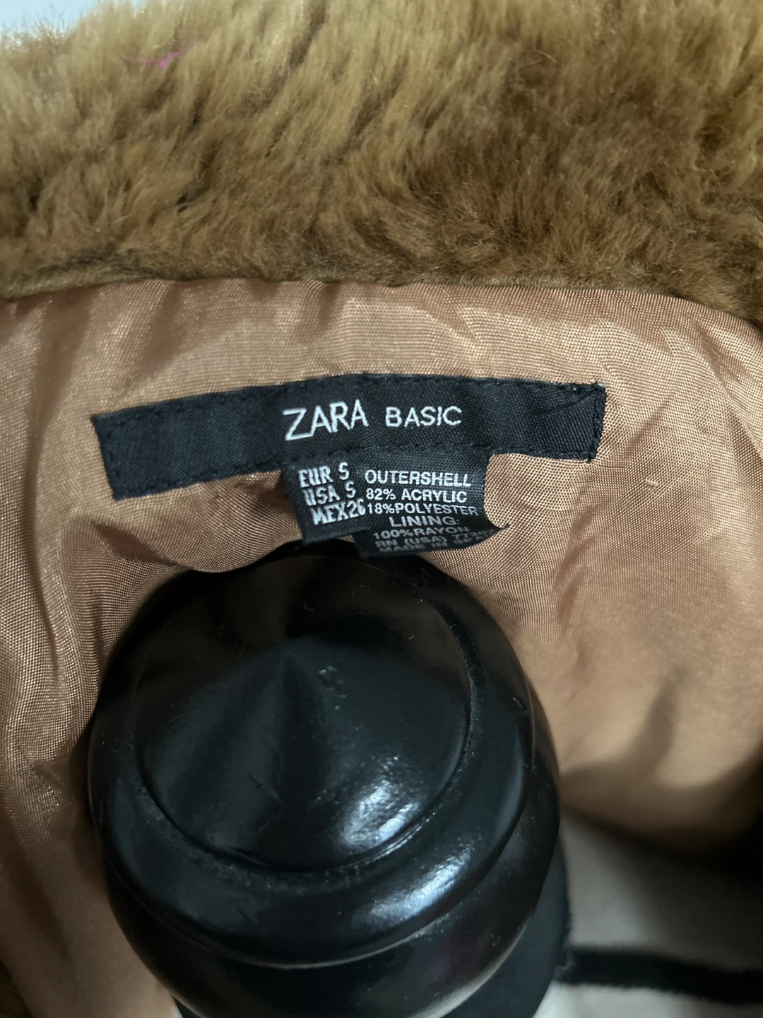 Zara Basic Brown Faux Fur Jacket - Size S #cleanout - photo 3