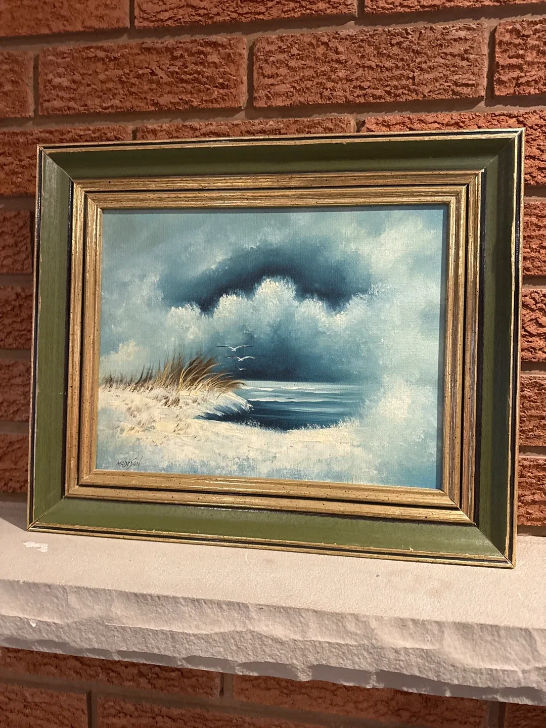 Framed Beach Painting