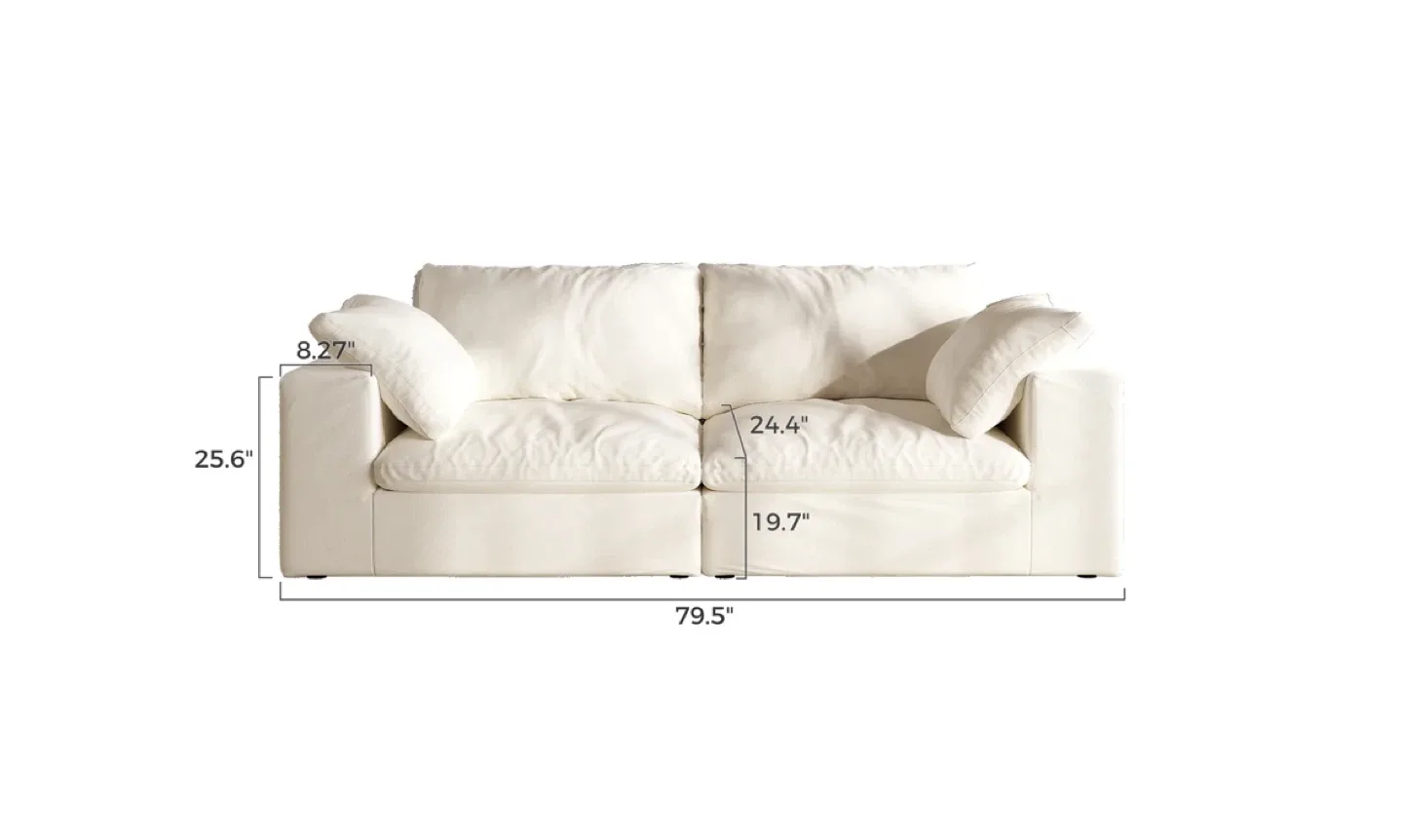 Lunna Modular Sofa - White / 80 inch image indicator(2)