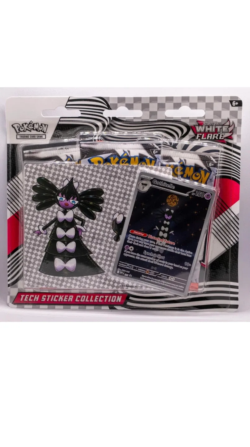 White Flare Gothitelle Tech Sticker Collection