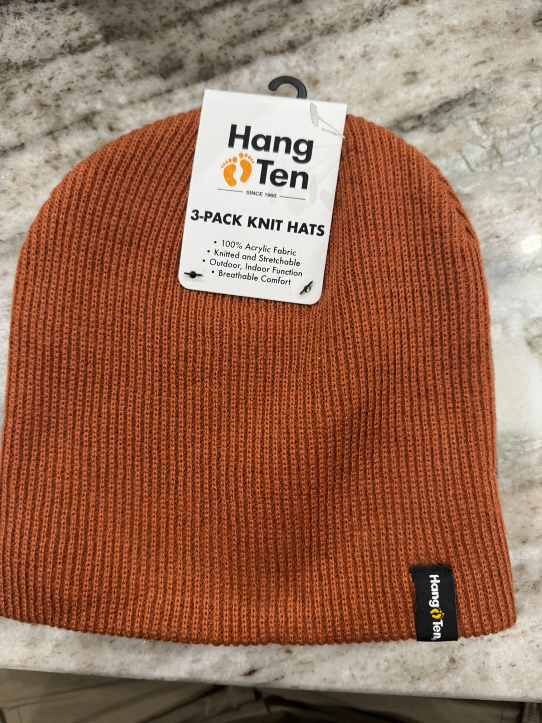 Hang Ten Knit Beanie Hats - 3 Pack