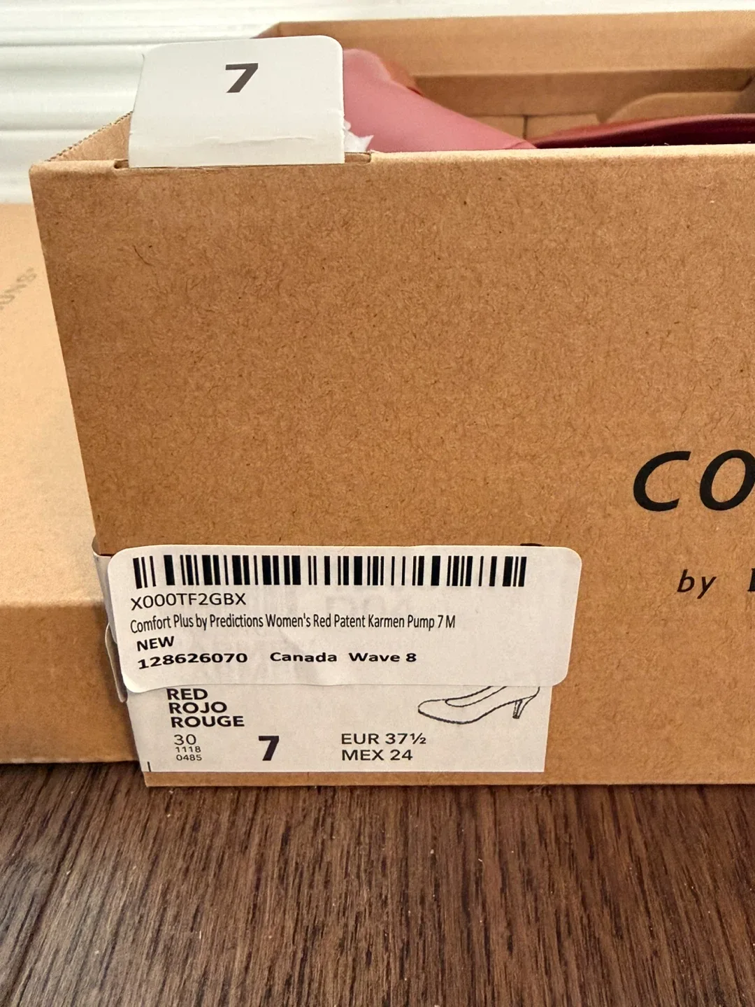 Brand New in Box Comfort Plus by Predictions Red Heels - Size 7 image indicator(7)