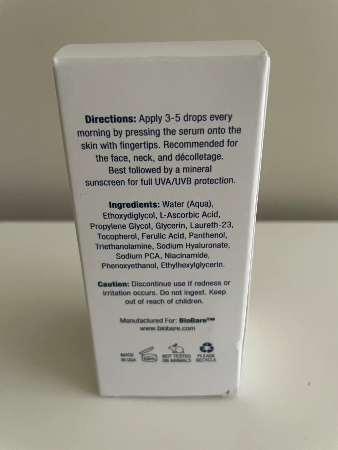 BioBare Vitamin C, B, E & Ferulic Serum (30ml) #Cleanout image indicator(5)