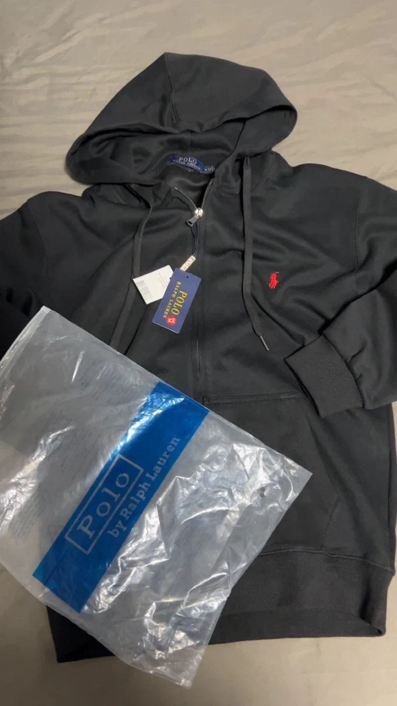 New Polo Ralph Lauren Black Hoodie - Size M