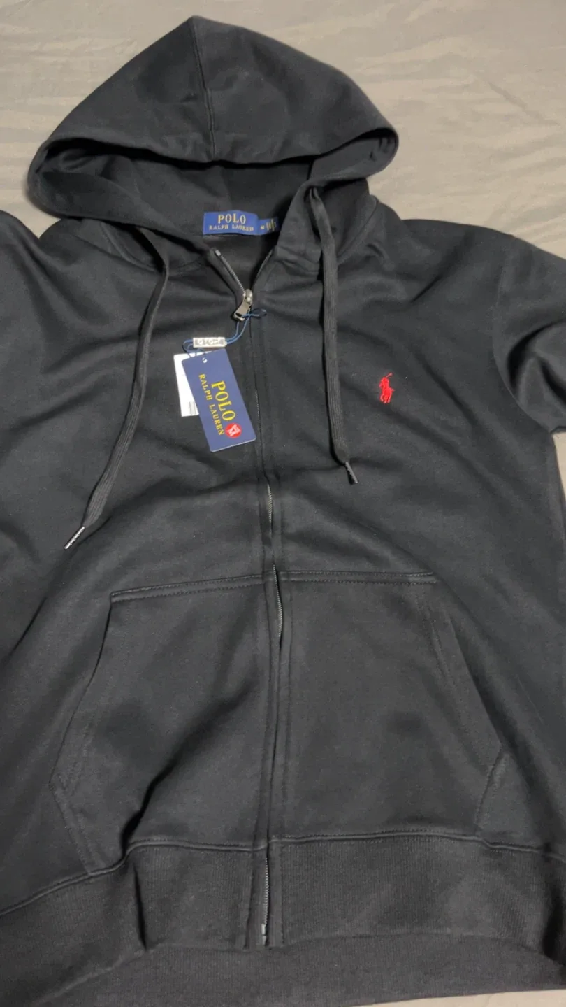 New Polo Ralph Lauren Black Hoodie - Size M image indicator(3)
