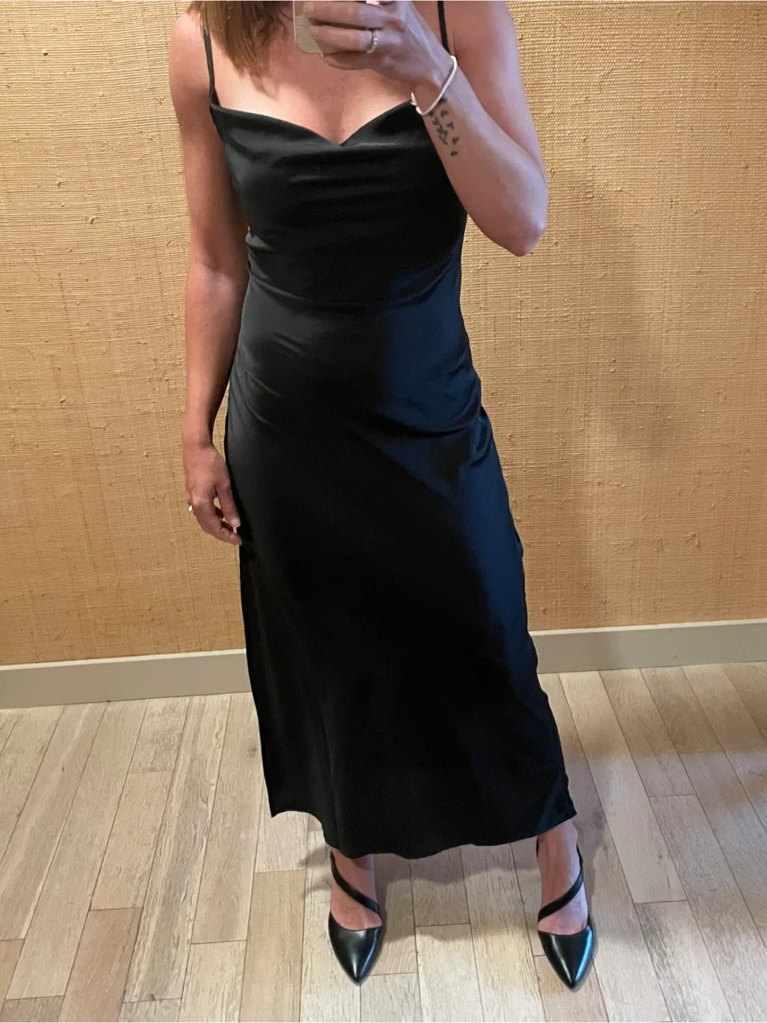 Stradivarius Black Slip Dress - size S #Cleanout image indicator(5)