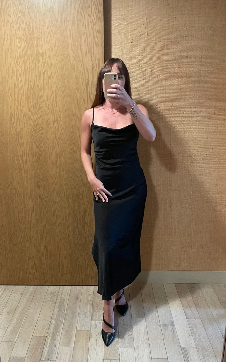 Stradivarius Black Slip Dress - size S #Cleanout image indicator(2)