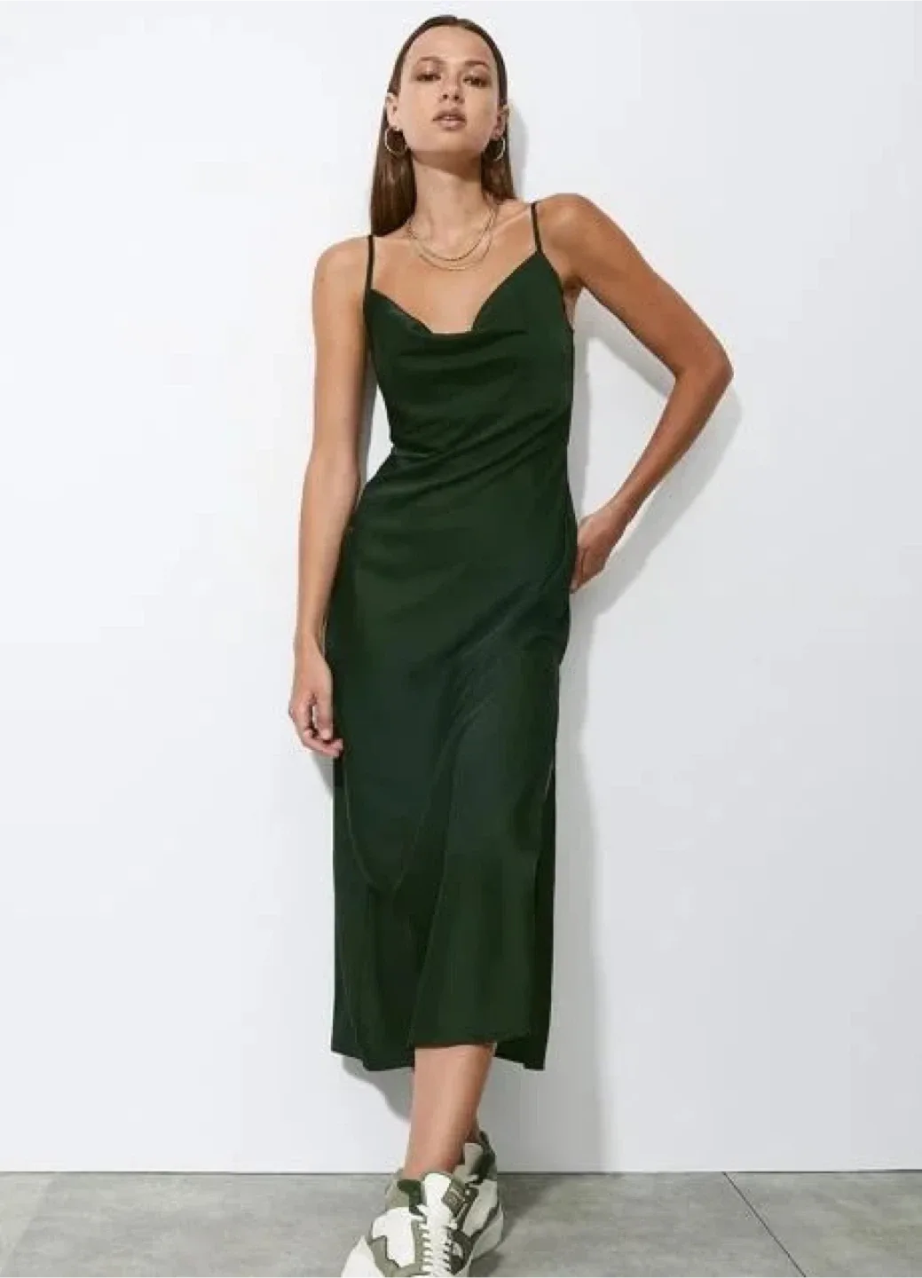 Stradivarius Black Slip Dress - size S #Cleanout image indicator(7)