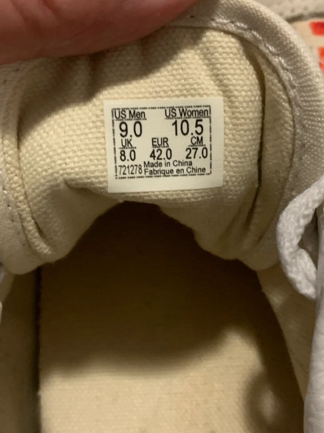 Vans Old Skool Cream/Red/Black - Size 9 image indicator(6)