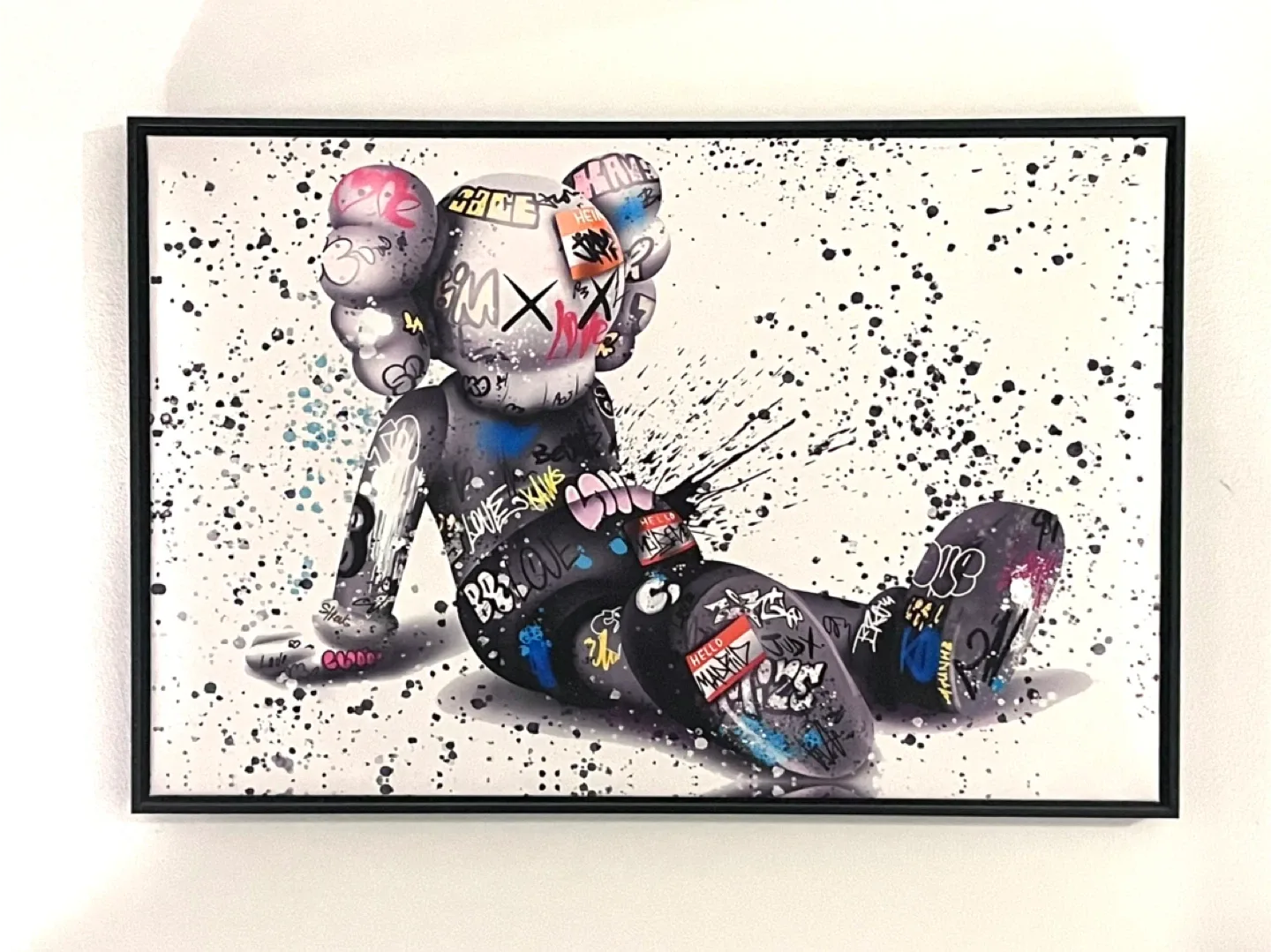 KAWS Artwork Canvas Print — Professionally Framed