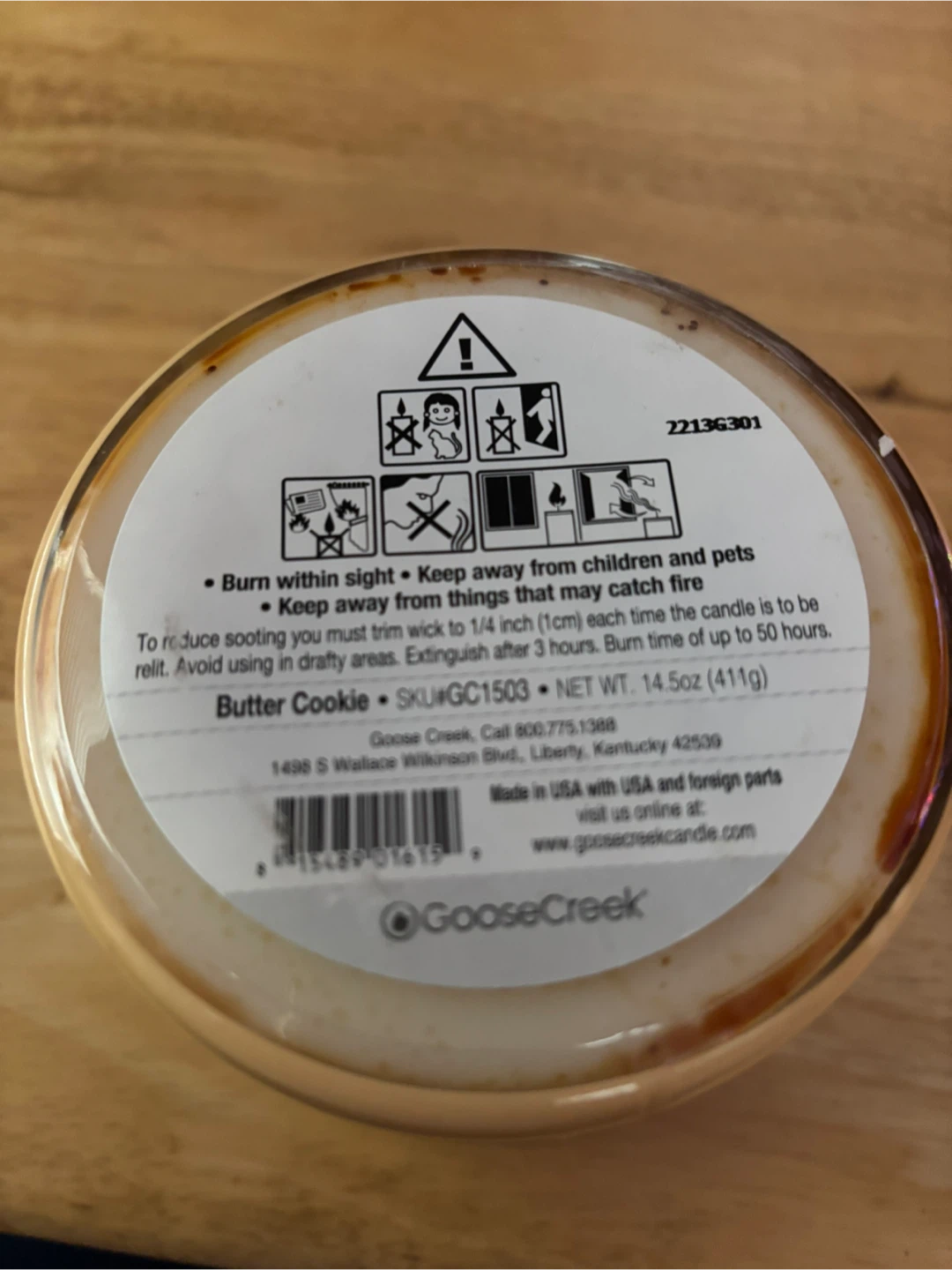 Goose Creek Butter Cookie Candle - 14.5 oz - photo 4