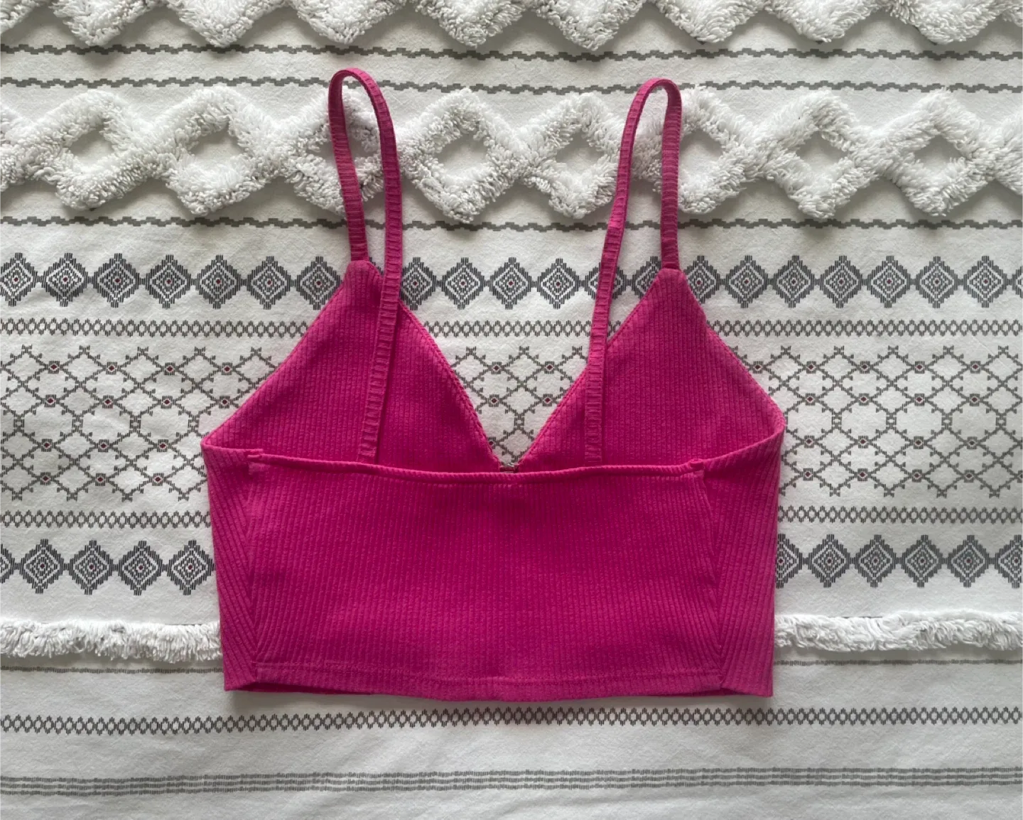 Zara Pink Ribbed Crop Top with Zipper #Cleanout image indicator(8)