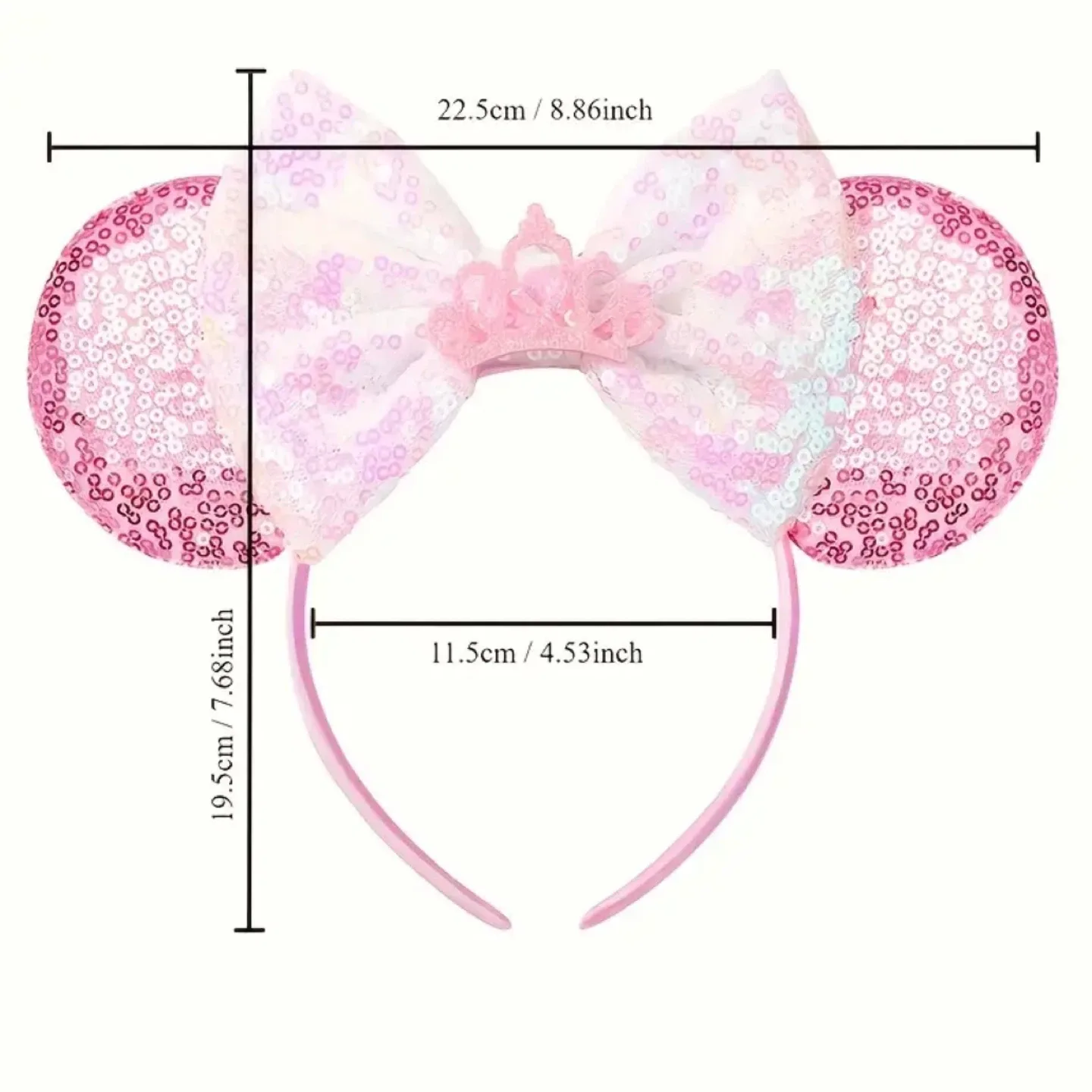$15 for both!! Sequin Minnie Mouse Ears Headband (Pink and Blue) image indicator(3)