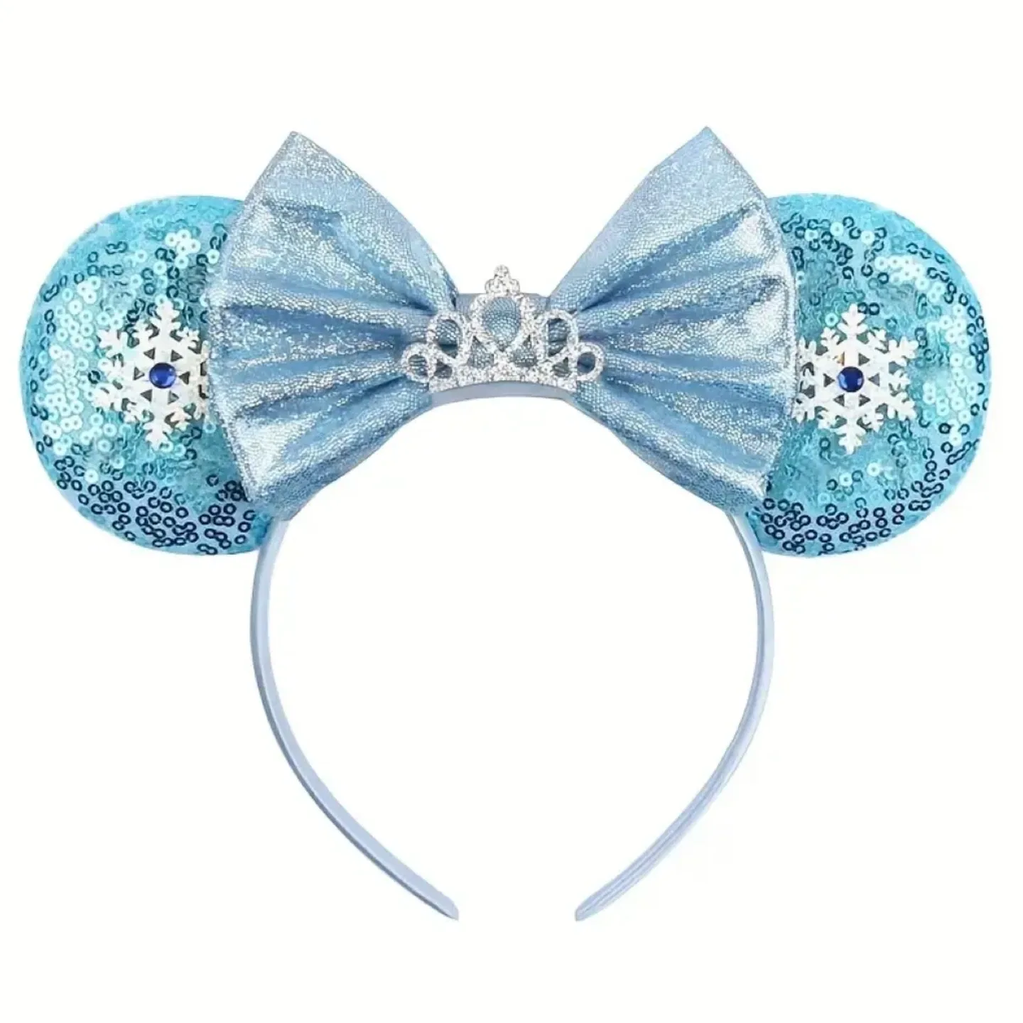 $15 for both!! Sequin Minnie Mouse Ears Headband (Pink and Blue) image indicator(4)