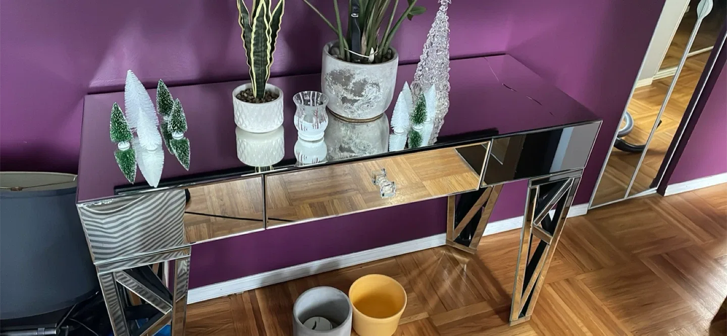Mirrored Vanity Desk