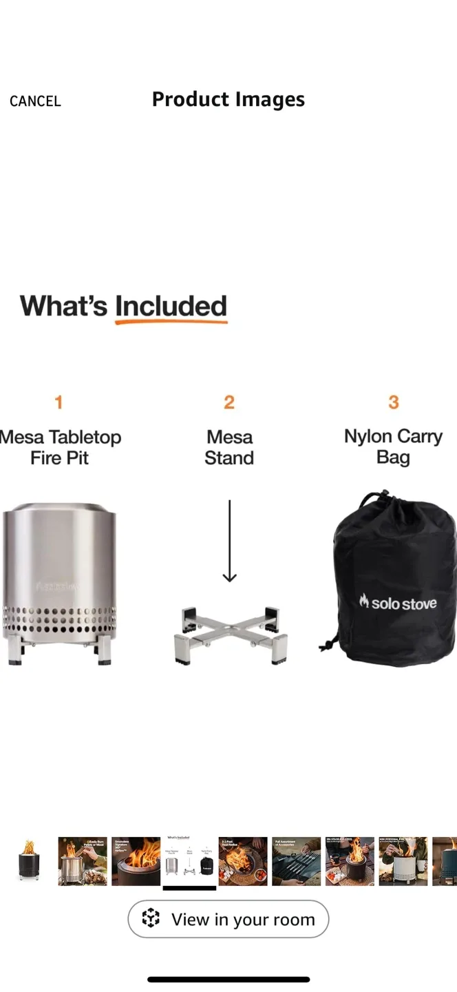 Solo Stove Mesa Tabletop Fire Pit - Includes Stand(RED)  & Bag image indicator(3)