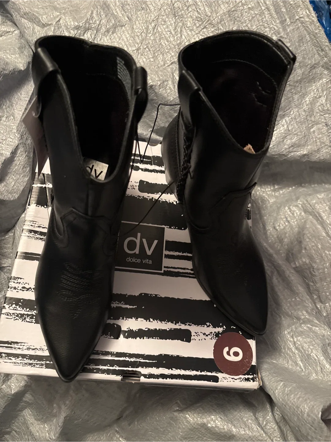 Dolce Vita Black Ankle Boots - Size 9