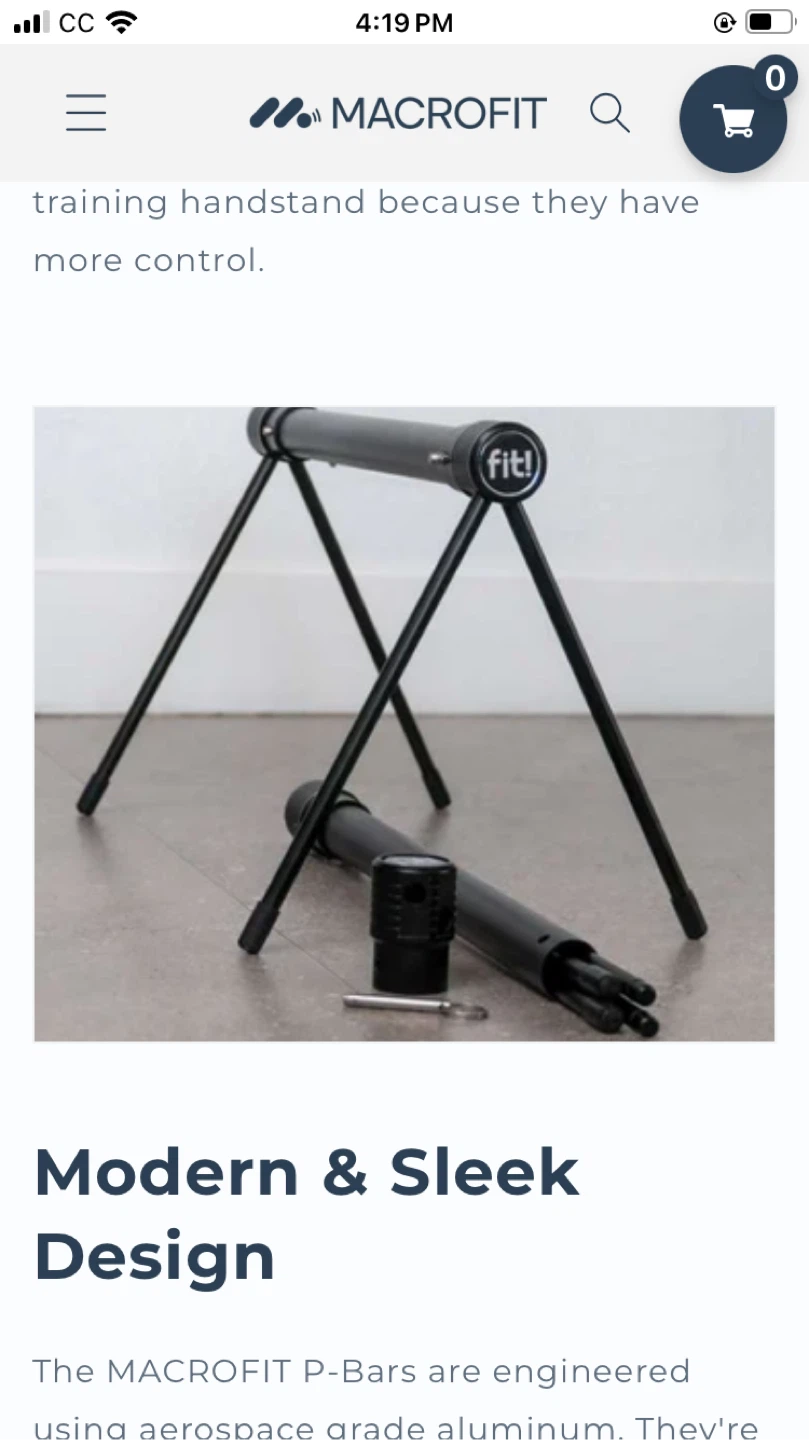 Fit! P-Bars Handstand Training Equipment - photo 5