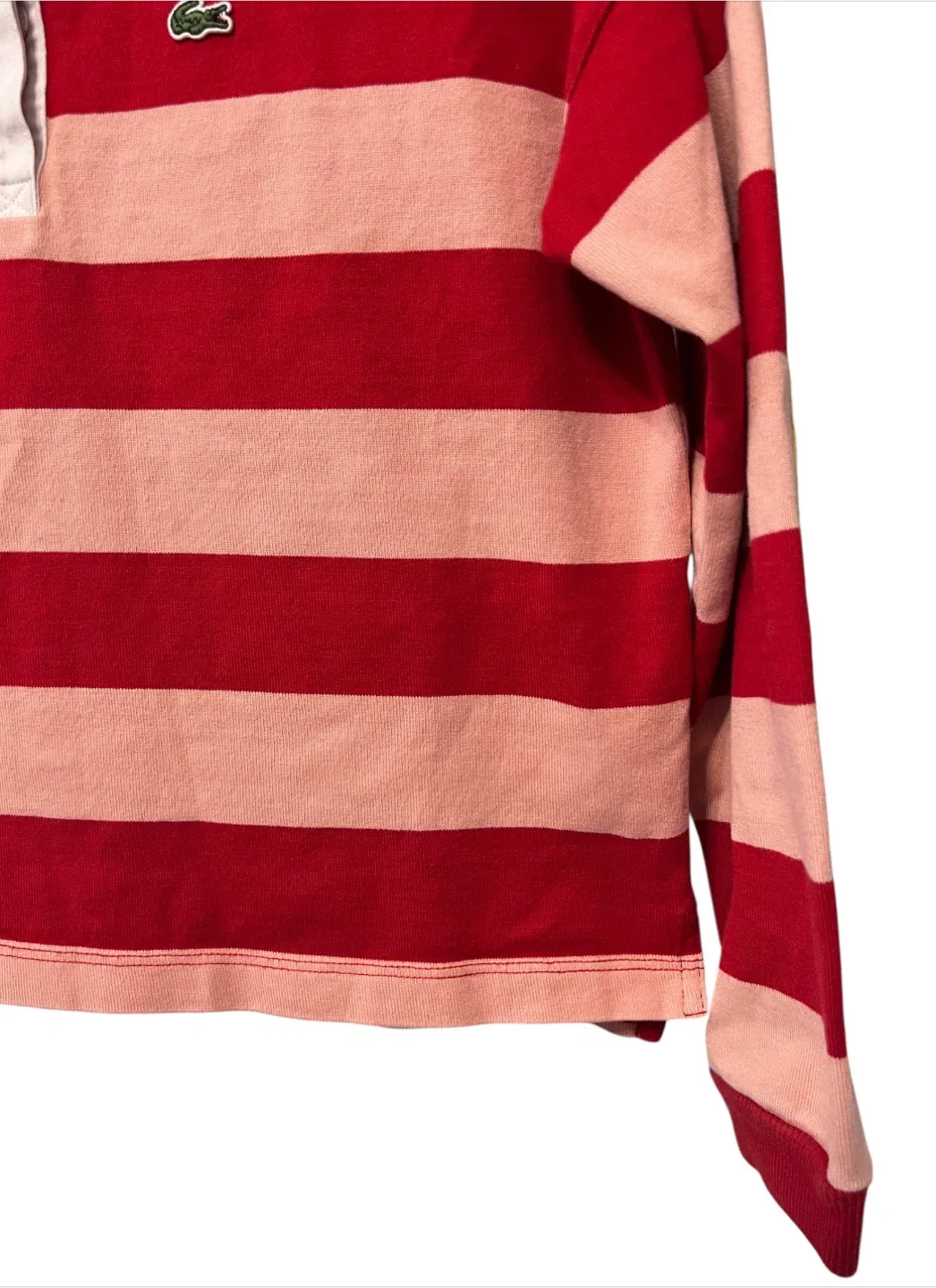 Kids Lacoste Long Sleeve Striped Shirt – Size 12 image indicator(2)