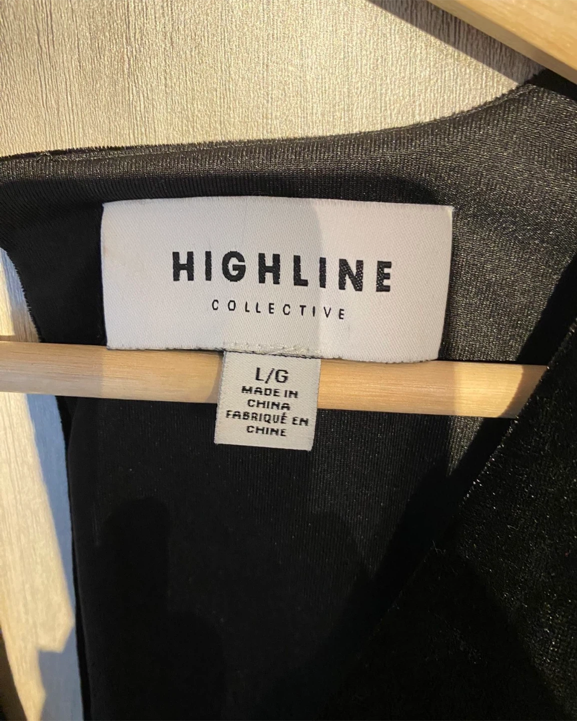 Highline Collective Black Velvet Dress - Size L - photo 4