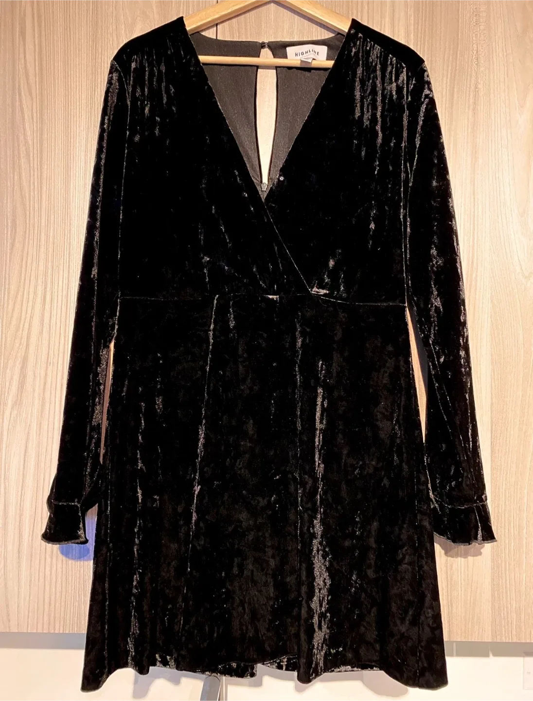 Highline Collective Black Velvet Dress - Size L