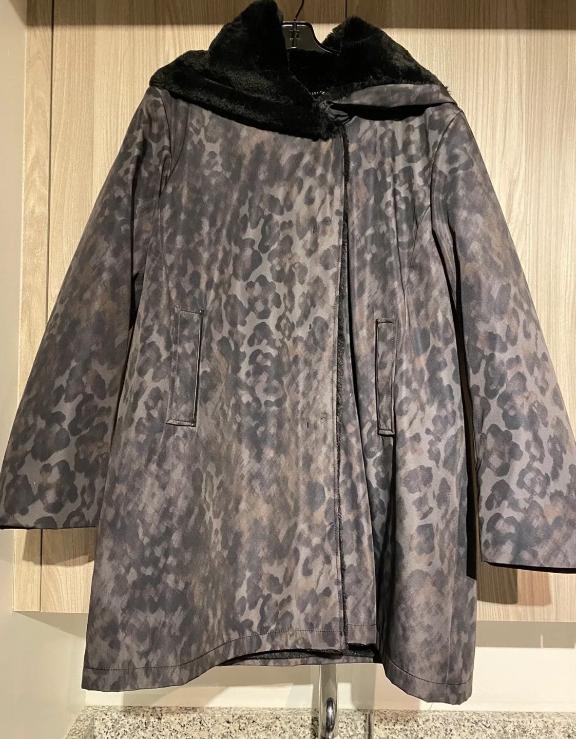 Novelti Leopard Print Winter Coat - XL