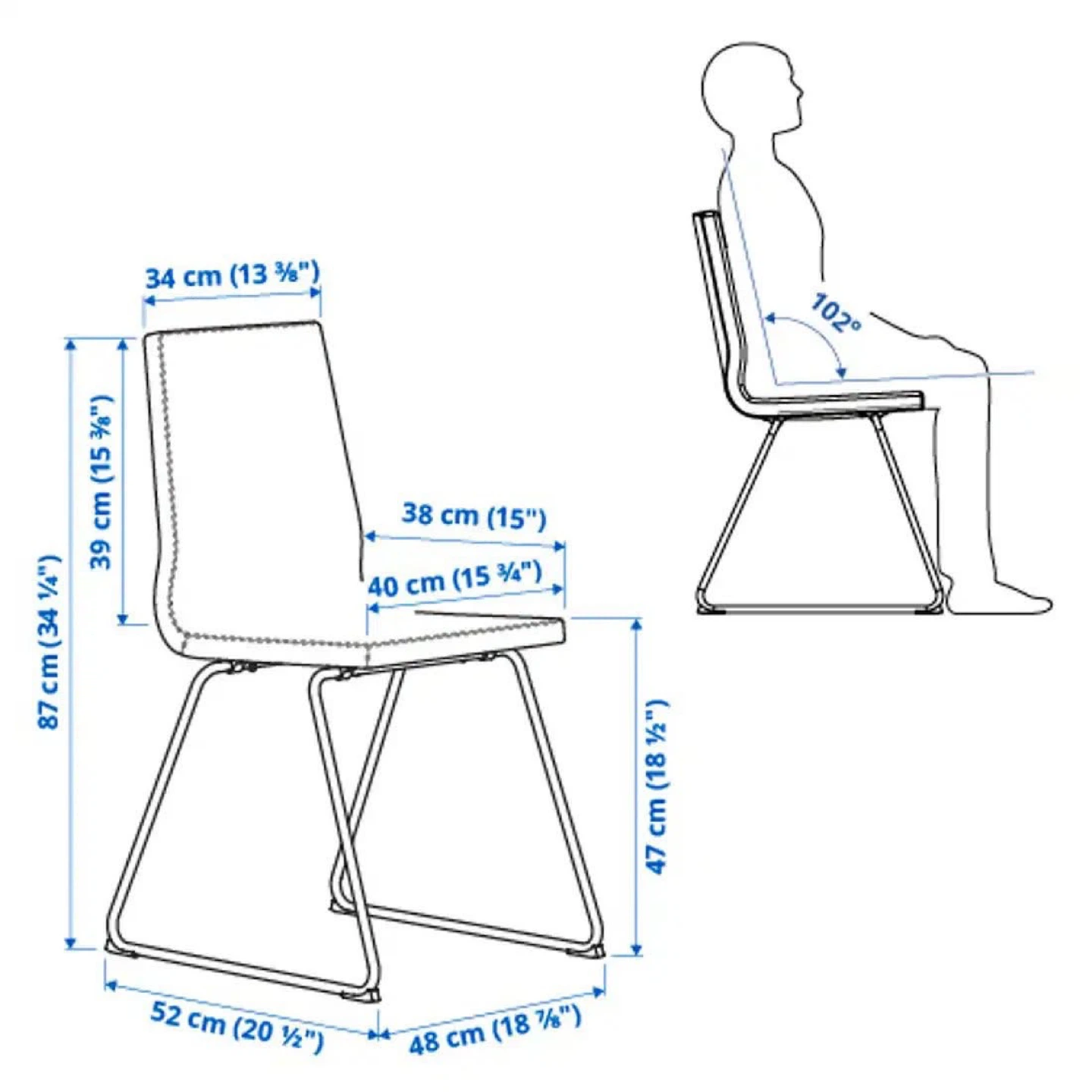 IKEA Vilmar Chair - Grey - photo 3