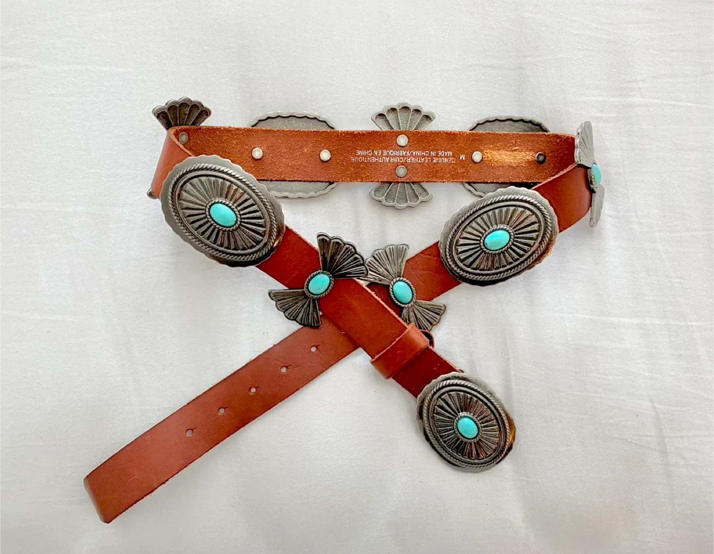 Western Style Leather Belt, Size M