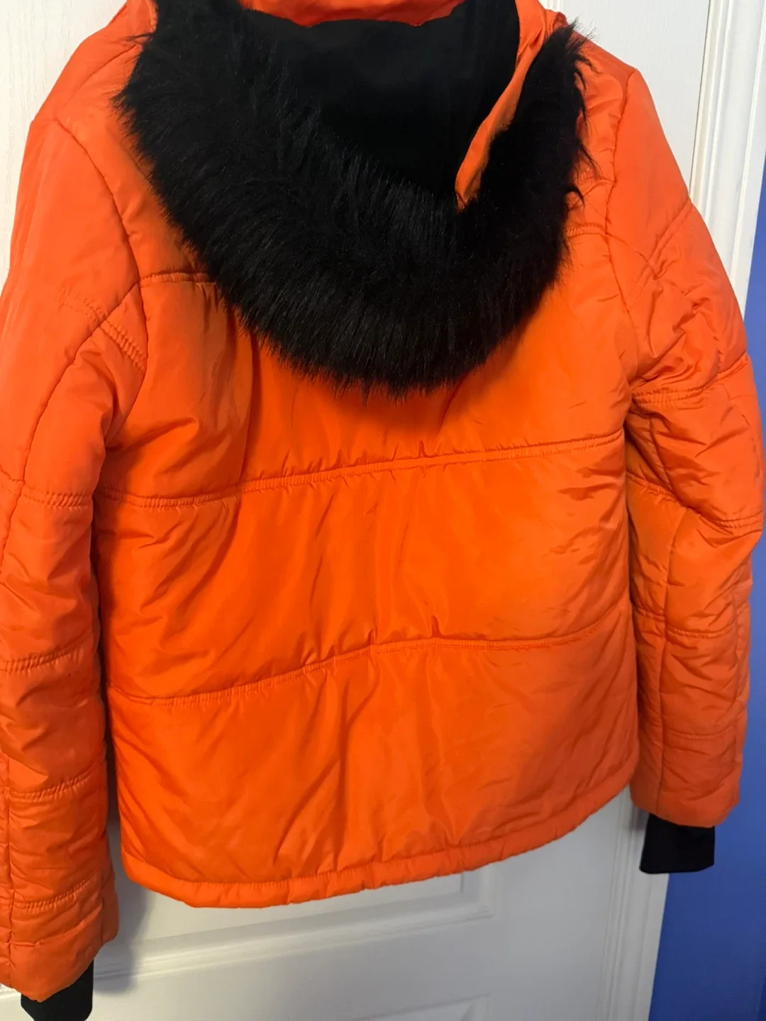 Forever 21 Sport Orange Puffer Jacket XS #Cleanout image indicator(4)