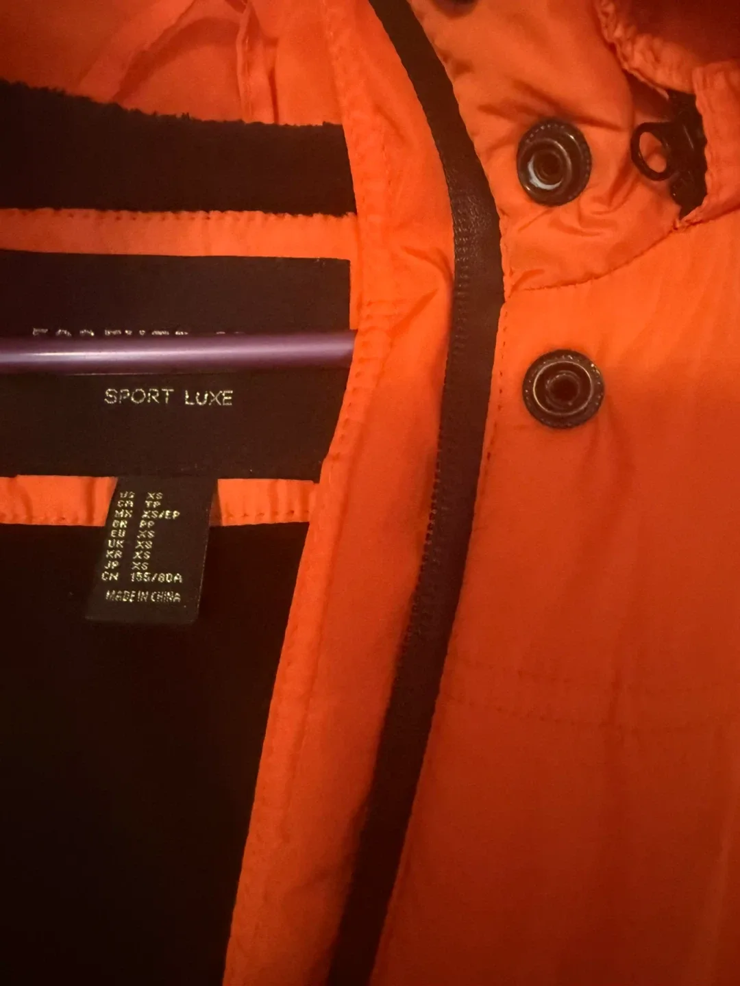 Forever 21 Sport Orange Puffer Jacket XS #Cleanout image indicator(3)