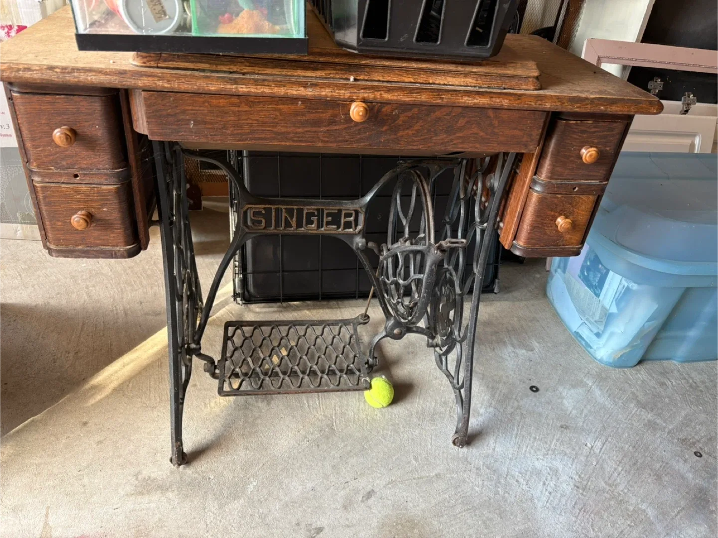 Vintage Singer Sewing Machine Table