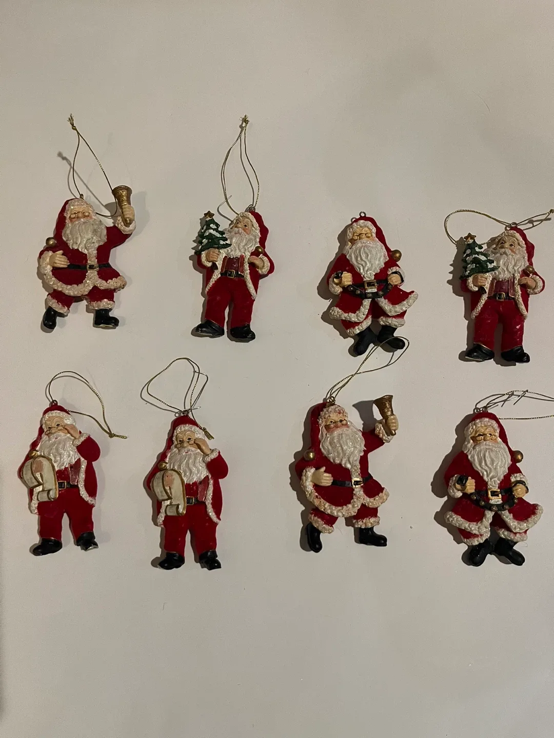 Santa Claus Christmas Ornaments (Set of 8)