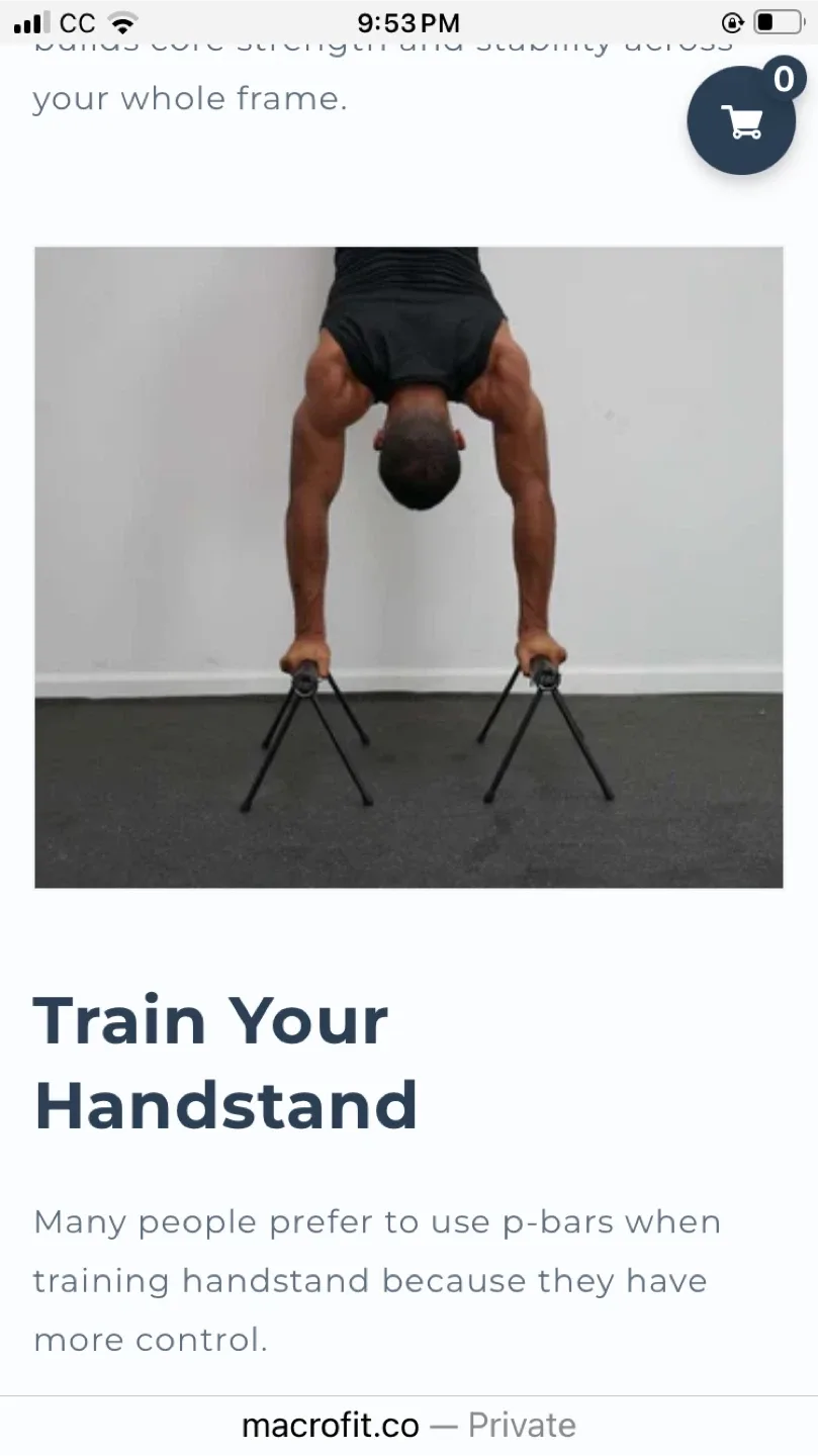 Fit! P-Bars Handstand Training Equipment image indicator(7)