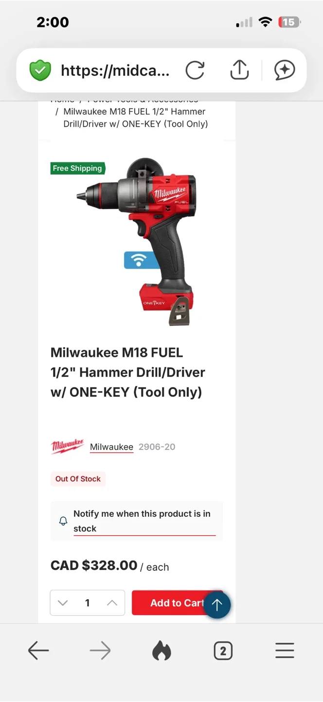 Milwaukee M18 FUEL 1/2" Hammer Drill/Driver image indicator(2)
