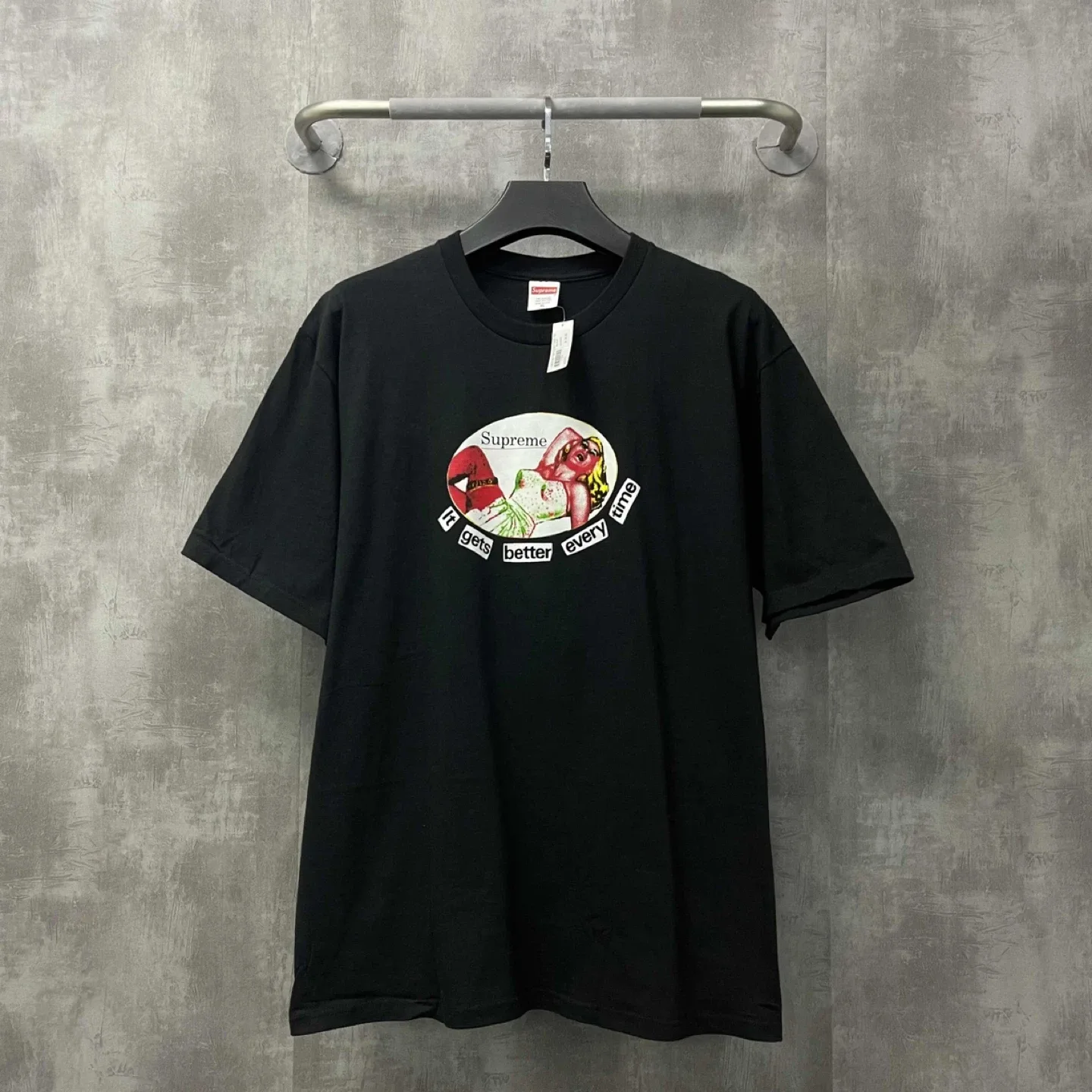 Supreme 'It Gets Better Every Time' Black Tee