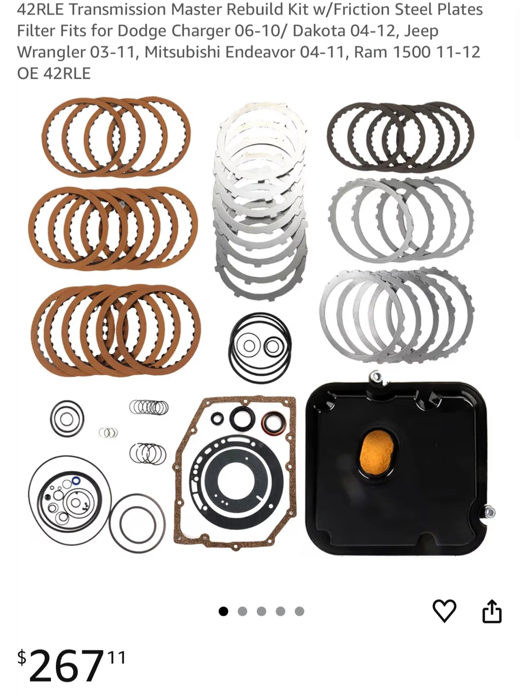 42RLE Transmission Master Rebuild Kit