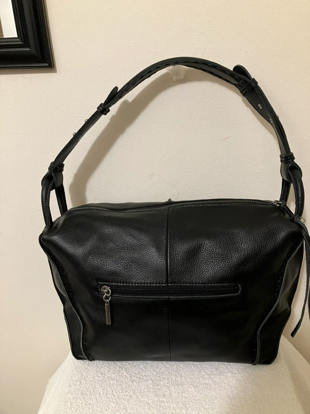 The Sak Black Leather Shoulder Bag