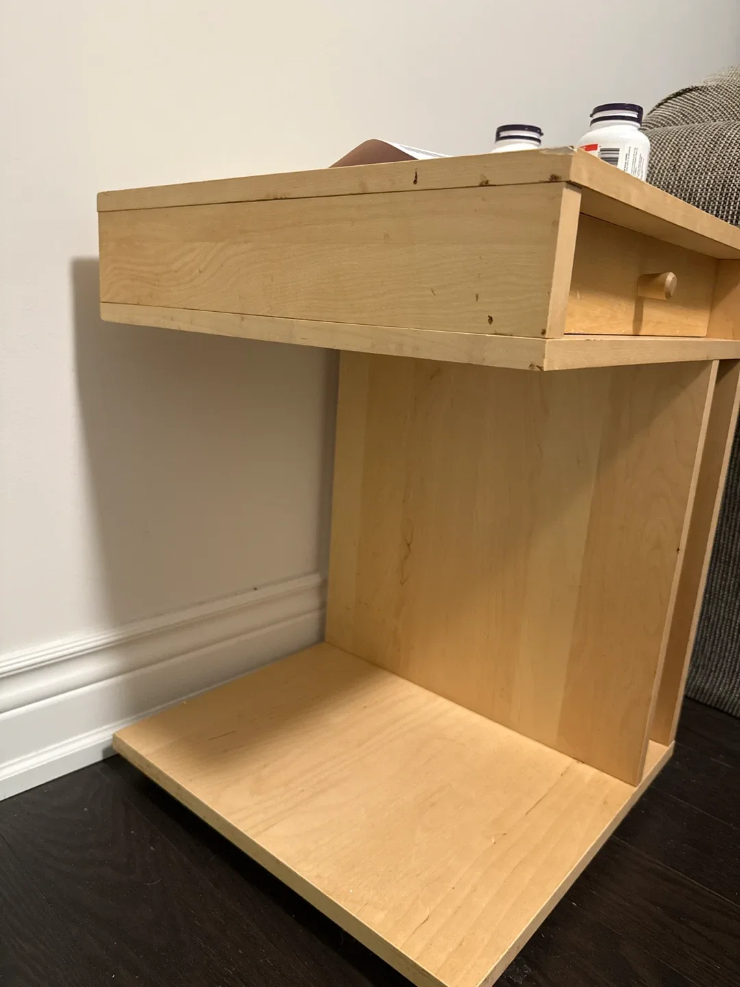 Wooden Side Table with Drawer image indicator(2)