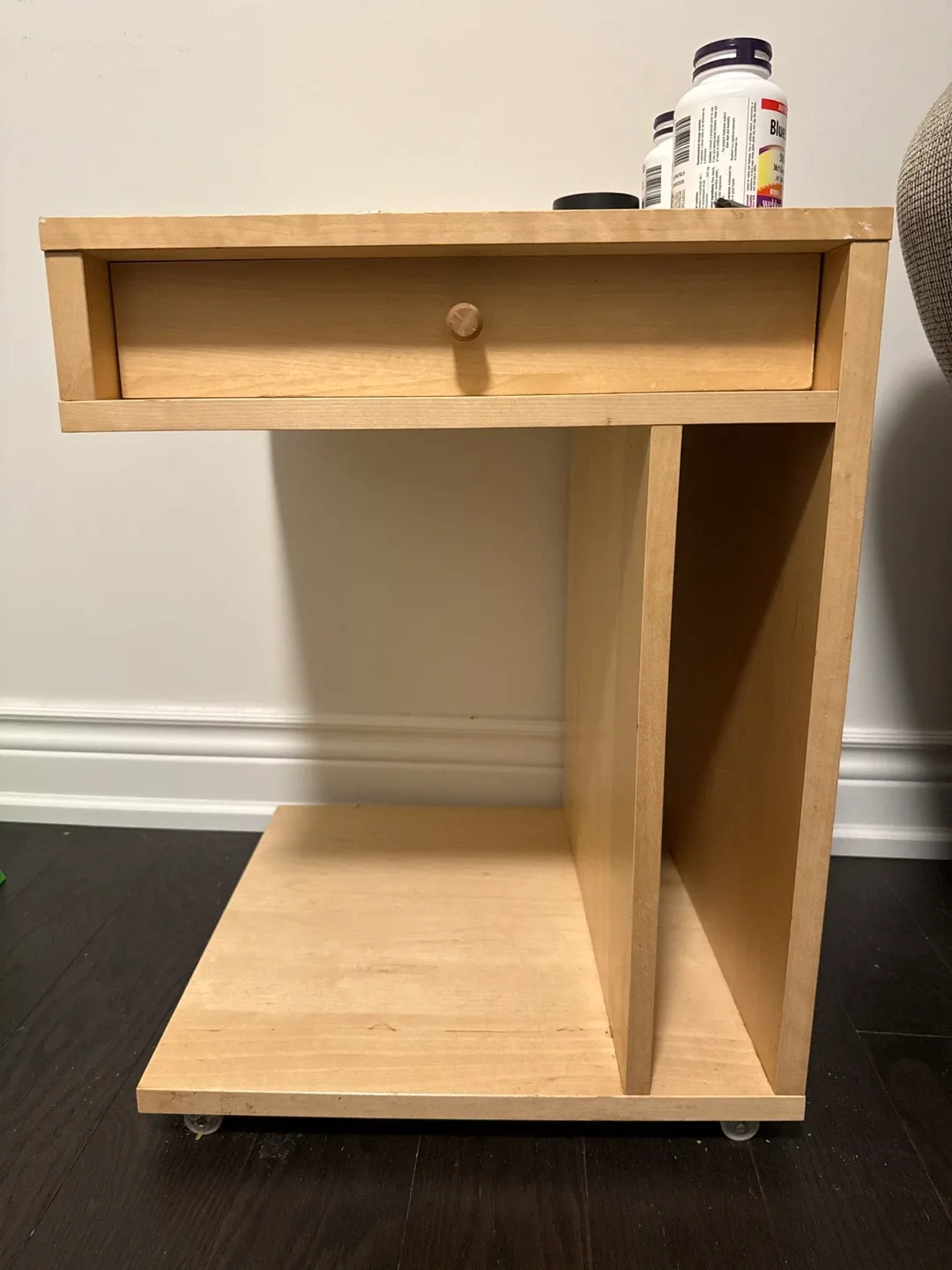 Wooden Side Table with Drawer