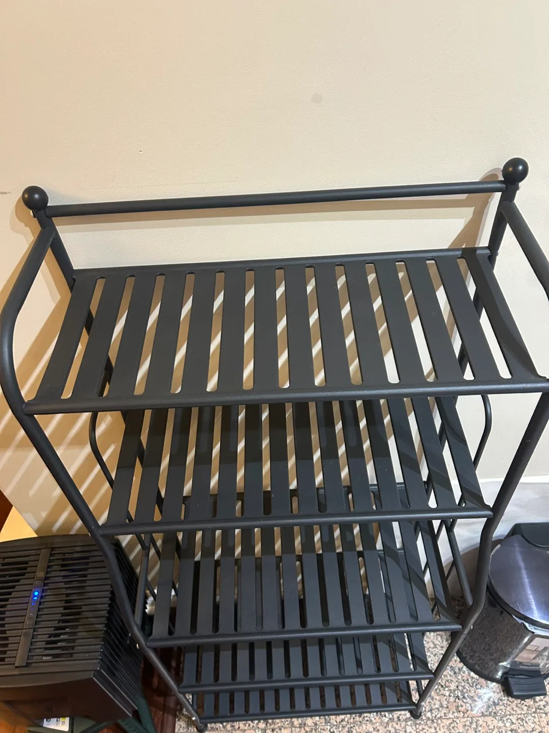 Black Metal 5-Tier Shelf