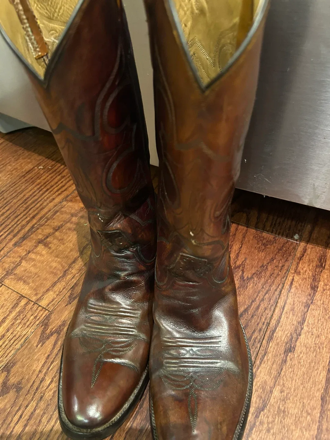 Brown Leather Cowboy Boots