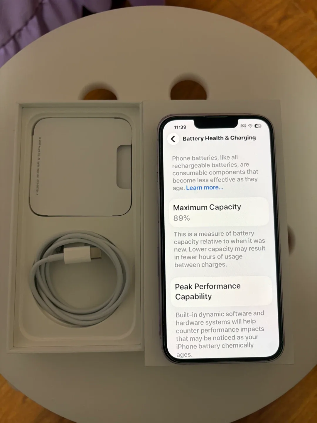 Apple iPhone 14 Purple 256GB with Accessories image indicator(3)