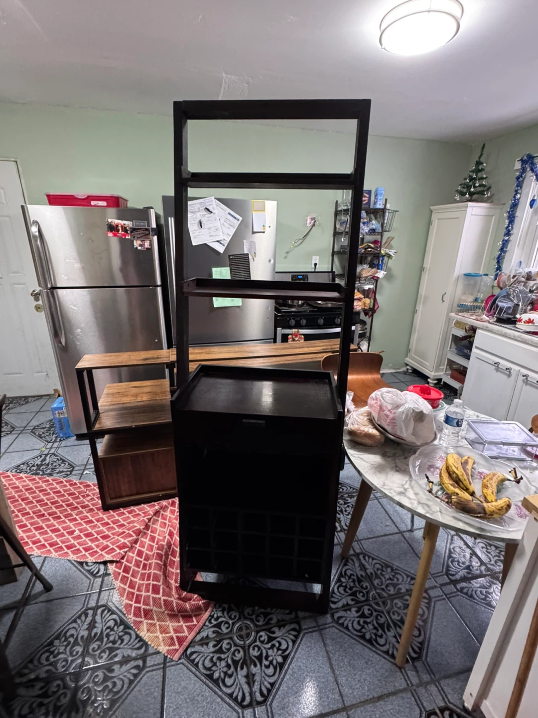Dark Brown Wooden Shelving Unit